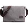 CORIOS Retrò Uomo Borsa a Tracolla Borsa di Tela Borse a Spalla Borse a Mano Multifunzione Borse Messenger Borse Tote Ventiquattrore per Lavoro Scuola Shopping Viaggio Uso Quotidiano Grigio