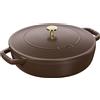 Staub Braisers Tegame Chistera rotondo - 24 cm, cioccolato