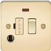 Knightsbridge FPAV6300FPAVB piatto piano 13 A interruttore fusibile con neon e uscita flessibile - ottone lucido