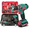 HYCHIKA BETTER TOOLS FOR BETTER LIFE Trapano Avvitatore Batteria 12V, HYCHIKA 104pcs Avvitatore a Batteria Cassetta Attrezzi fai da te, 1,5Ah Avvitatore Elettrico, 2 Velocità 30N.m Mas, Carica rapida 1 ora, kit Attrezzi Completa