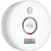 Elro PRO PK4910 Design Rilevatore di monossido di carbonio con batteria da 10 anni - Autotest automatico - Display - Conforme alla norma europea EN50291, Bianco, 1 pz