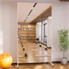 brisafe Specchio Palestra 110x200cm, Infrangibile con Base a Ruote, Bianco | Nano-specchio super leggero e moderno; per Yoga, terapia e spogliatoio; base a ruote mobile, infrangibile e sicuro