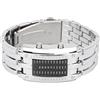 YUYTE Orologio Binario Elegante e Classico, Resistente all'Acqua e all'Usura, Visualizzazione Personalizzata della Modalità Orario, Argento, Uomo
