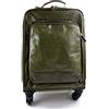ItalianHandbags Trolley rigido verde in pelle borsa pelle borsa viaggio borsa valigia pelle cabina bagaglio a mano uomo donna borsone aereo