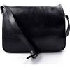 ItalianHandbags Borsa messenger uomo donna borsa postino messenger tracolla postino vera pelle nero cartella portadocumenti