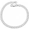 QUADRI - Bracciale Uomo Donna Argento 925 Cubano Diamantato | Larghezza 3,8mm - Chiusura a Moschettone Sicura - Trattamento Silver Plus™ - Made in Italy
