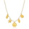 LILIE&WHITE Collana Oceanica con Conchiglia e Stella Marina per Donna, Gioiello in Oro, Antiallergico e Resistente alla Scoloritura, Regalo per Ogni