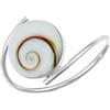 81stgeneration Anello Bypass in Argento Sterling con Occhio di Shiva | Gioielli Mediterranei in Pietra Naturale di Santa Lucia | Anello Regolabile Argento 925 con Conchiglia a Spirale Bianca per Donna