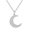 GAVU Collana da Donna con Ciondolo Luna, Collana Argento Oro Donna