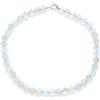 Bling Jewelry Collana girocollo classica semplice annodata a mano con filo di perle rotonde da 10MM in pietre semipreziose, gioielli occidentali per donne, chiusura a barretta, lunghezza 15 17 19 pollici.
