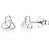 LeCalla Stud orecchino Sterling Silver Jewelry Design Italiano ritorto filo Nodo d'Amore per le donne