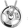 IZZY RELIC - Collana da uomo a disco pesi, ciondolo palestra e fitness in acciaio inossidabile