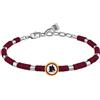 Clondo Bracciale Uomo Donna As Roma in Acciaio - Collezione Ufficiale Calcio - Accessorio Elegante e Sportivo con Logo - Idea Regalo per Tifosi - Vari Modelli Disponibili