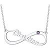 Bandmax Collana con Nome Personalizzabile Donna con Birthstone, 1/2/3/4 Nomi Collana Donna in Acciaio, 40+5 cm Argento/Oro Collane Lunghe Donna Gioielli, Regalo Donna Fidanzata Amici Mamma Compleanno