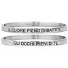 Beloved Bracciale uomo in acciaio Emozionale - frasi, pensieri, parole - bracciale rigido - incisione su due lati
