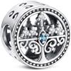 BOIGEGU Ciondolo Argento Sterling 925 con pietre di cuori zirconia cubica Pendenti Compatibile con Braccialetti e Collane europei, perfetto Regali per Moglie e Ragazze