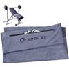 Dunsoo Asciugamano Fitness I 120x50cm I Asciugamano sportivo in microfibra con tasca con cerniera per palestra e allenamento I Asciugamano da palestra (Grigio chiaro)
