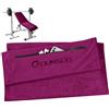DUNSOO Asciugamano fitness con cappuccio, 120 x 50 cm, in microfibra, con tasca con cerniera, colore: rosso vino