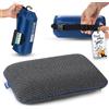 Marcolumb Cuscino da viaggio - Supporto ergonomico per il collo da campeggio in memory foam con federa termoregolante - Borsa da viaggio impermeabile inclusa (Nero)