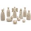 DRW Mistero Moderno di Design, 10 Pezzi, Colore Beige, 3 x 3 x 10,5 cm