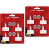 Idena 90955 - Candeline LED, 8 pezzi in bianco caldo, candele elettriche con luce tremolante, batterie incluse, decorazioni per interni, decorazioni per feste, decorazioni natalizie