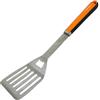 Fackelmann BBQ - Spatola per barbecue con fessure per griglia, in acciaio inox, manico ergonomico in PP e TPR antiscivolo, precisione e controllo, 43 cm, 1 pz