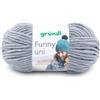 Gründl Funny Uni Lana ciniglia 1 gomitolo da 100 g, Grigio chiaro | filato ciniglia morbido e spesso - lana ciniglia per uncinetto e maglia - coperte e accessori - 100% poliestere