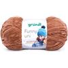 Gründl Funny Uni Lana ciniglia 1 gomitolo da 100 g, Marrone chiaro | filato ciniglia morbido e spesso - lana ciniglia per uncinetto e maglia - coperte e accessori - 100% poliestere