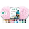 Gründl Funny Uni Lana ciniglia 1 gomitolo da 100 g, Rosa pastello | filato ciniglia morbido e spesso - lana ciniglia per uncinetto e maglia - coperte e accessori - 100% poliestere
