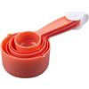 Dr. Oetker Set di 5 cucchiai dosatori Classic per dimensioni precise, 1 tazza, 1/2 tazza, 1/3 tazza, 1/4 tazza, 1/8 tazza, impilabile e lavabile in lavastoviglie