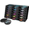 Spectrum Noir Sn-Sto-Ips6 Contenitore Universale per Tamponi di Inchiostro, Impilabile e Personalizzabile, Colore Nero, Confezione da 6, Taglia Unica