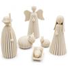 DRW Mistero Moderno di Design, 6 Pezzi, Colore Beige, 3 x 3 x 10,5 cm