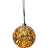 EGLO LED palla di Natale per interni, sfera di vetro illuminata | da appendere, palla luminosa ambra da sospendere, decorazione soggiorno, luce calda, alimentazione elettrica, cavo 3m,
