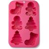 Zenker 6 stampi in silicone versatile per dolci, cubetti di ghiaccio e cioccolato, 26 x 17 x 3 cm, resistente alle temperature -40 °C - 230 °C, lavabile in lavastoviglie - The Christmas Candy Shop
