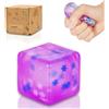Graphinza snowflake Soft Cube Squeeze Toy - small and Medium Cube Toys, Sensory Toys, Soft Stress Relief Cubes for Kids and Adults - Durable Design (small purple)