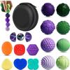 Turiueba 8 Pezzi Pallina Antistress Magnetiche Silicone Fidget Toys Ball Palla Mano Adulti Bambini Giochi Set Magnetic Sensory Gadget Sensoriali Anti Stress Autismo Autistici ADHD + 6 Colorate Sassi Sensoriale
