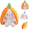 Darryy Carota Coniglio Peluche, Peluche Carota Coniglietto di Pasqua,Hide-and-Seek Bunny Peluche Giocattolo,per Ragazzi Ragazze e Adulti Regalo Soffice 18 cm (ravanello)
