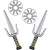 W WIDMANN MILANO Party Fashion - Set di armi da ninja, 4 pezzi | Con 2 sai e 2 shuriken come accessori per costumi di Carnevale e feste a tema