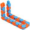HoveeLuty Wacky Tracks Giocattolo sensoriale fai da te 24 maglie Giocattolo antistress a forma di serpente Fidget a catena Blu Arancione Giocattoli sensoriali fai da te a serpente Giocattolo antistress Diverten