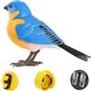 HoveeLuty Robot Bird, giocattolo elettrico per uccelli che cantano e cinguettano, attivato da movimento e suono, a batteria, simpatico giocattolo interattivo per bambini, statuette di uccelli, statuine di