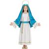 W WIDMANN MILANO Party Fashion - Costume da bambina: Santa Maria | Con tunica, cintura, copricapo e aureola, costume per la recita del presepe, Natale, Carnevale