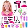 HoveeLuty Set da 35 pezzi di teste di bambola per acconciature e accessori per il trucco, set da gioco realistico colorato con testa di bambola per ragazze, regalo di compleanno e Natale, stile 2 con testa