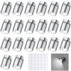 Joycabin 20 Mini Luci LED per Case delle Bambole,DIY (20 x Bianco Freddo) | Mini Luci LED Bianco Freddo con Batterie Sostituibili e 20 Adesivi, per Case delle Bambole, Modelli e Progetti DIY