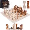 SPESHSTONES Set di scacchi in marmo da 30,5 cm, in travertino e marrone fatti a mano, giochi da tavolo per famiglie, con scatola portaoggetti, set di scacchi da tavolo di lusso per adulti con pezzi e 2 extra