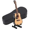 Dioche Modello di chitarra Decor, Simulazione Miniatura Chitarra Modello Mini Strumento Musicale Modello Desktop Decorazione Domestica con Stand per Bambini Ufficio Casa 10cm/16cm (10CM)