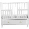HoveeLuty Culla per casa delle Bambole, Letto per casa delle Bambole in Legno in Scala 1/12, Culla per Bambini Miniatura, Mini mobili per, Modello di Letto per Bambini, Accessori per