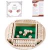 Flero Shut The Box - 4 giocatori - Rotondo - Gioco di dadi - Gioco di strategia e matematica - Gioco da tavolo, giocattolo educativo, gioco didattico per bambini e adulti (Verde)