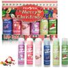 exatta Set di 6 balsami per labbra di Natale, idratanti, lucidi, per la cura delle labbra, per l'inverno, regali di Natale