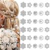 HABVPU 30 Fermagli per Capelli a Fiore con Perle e Strass, Forcine Eleganti per Sposa, Damigelle, Matrimonio, Comunione e Cerimonie