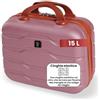 BERTOO Firenze Beauty case da viaggio rigido in ABS rosa da donna con tracolla per bagaglio